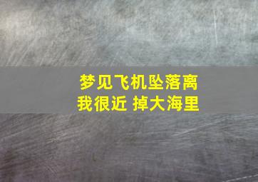 梦见飞机坠落离我很近 掉大海里